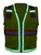 Fierce Safety Brilliant Surveyors Class 2 Meshed Green Vest with Luminous Reflective Tape