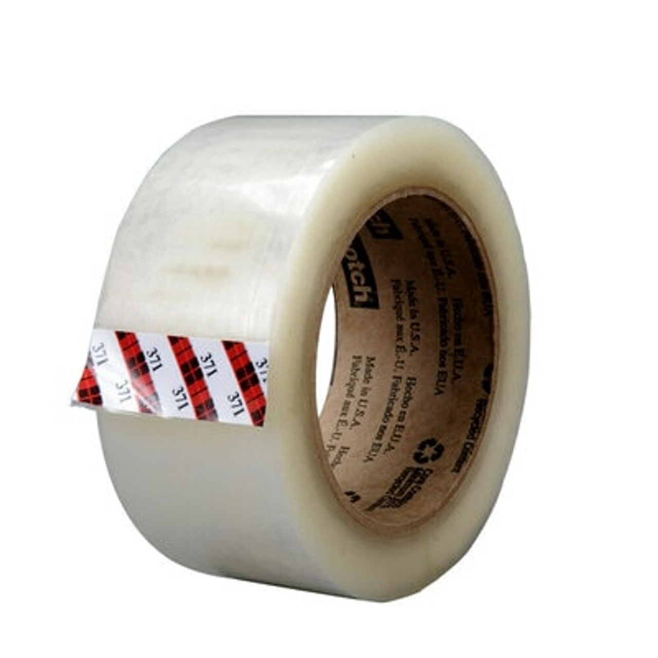 Carton Tape, Red on White, 48mm x 100m