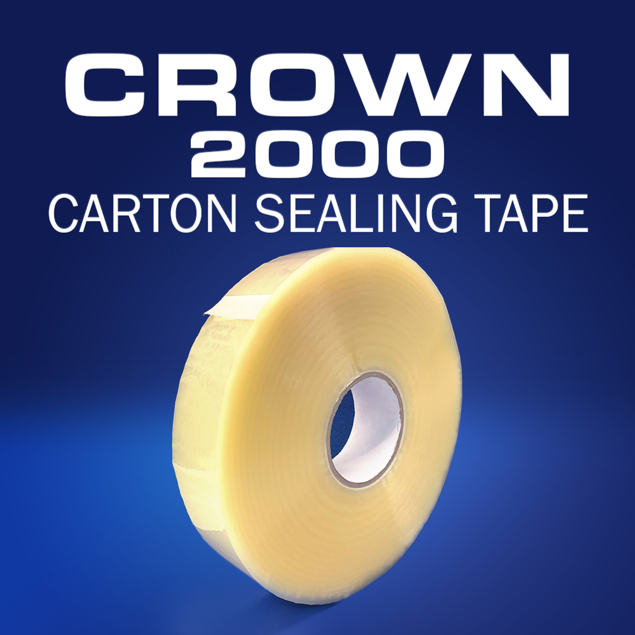 Crown 2000 | 1.6mil Hot Melt Carton Sealing Tape | Machine Length