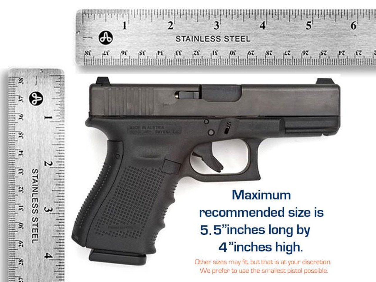 Pistol Size Chart