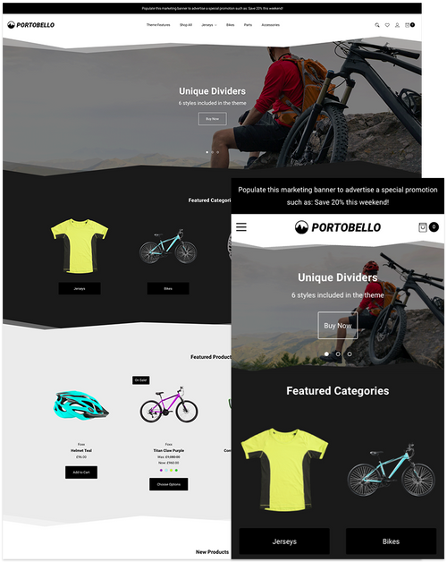 A uniquely styled theme specially created for stores with small catalogs. The design comes with 5 divider styles and has been optimized for conversions by Baymard Institute Certified Professionals. A uniquely styled theme specially created for stores with small catalogs. The design comes with 5 divider styles and has been optimized for conversions by Baymard Institute Certified Professionals.