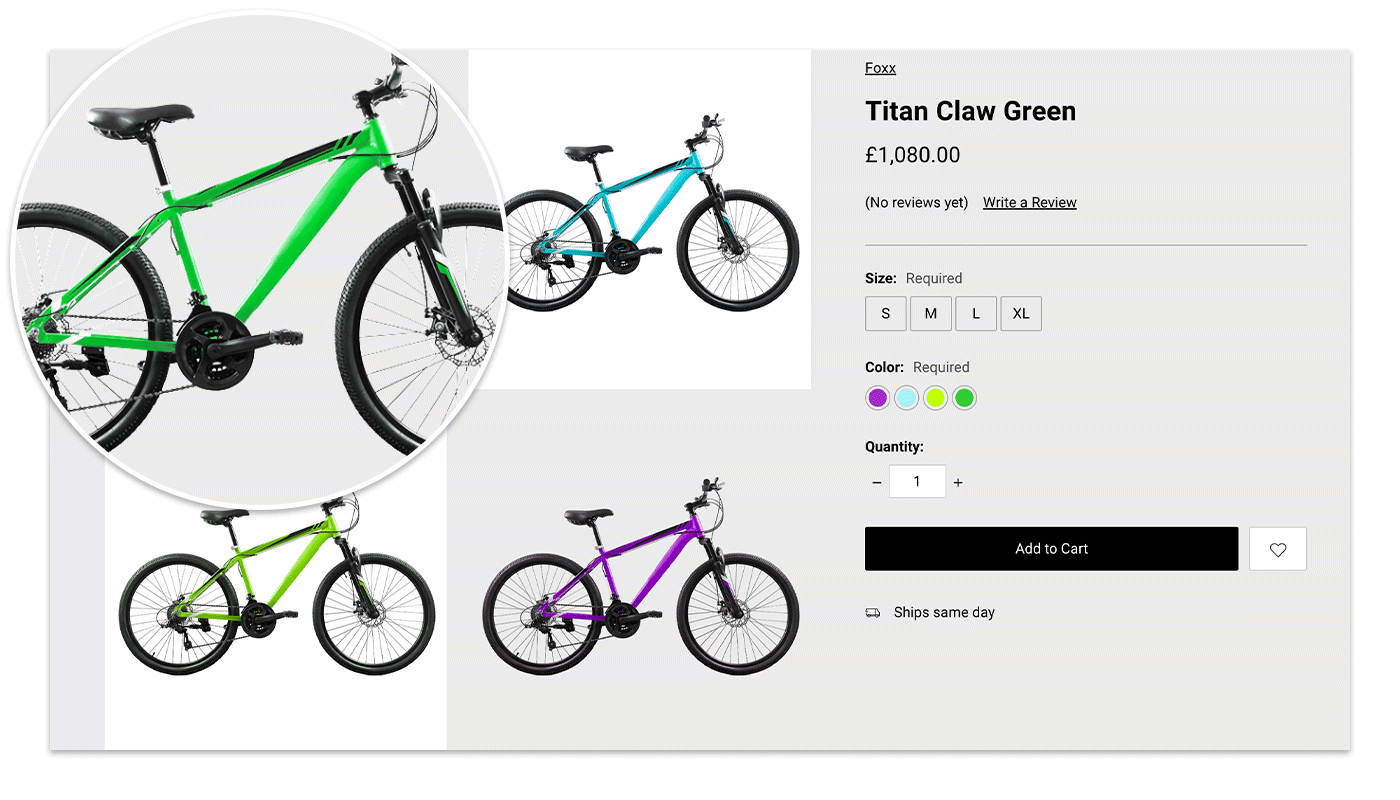 Product Page Images in a Grid