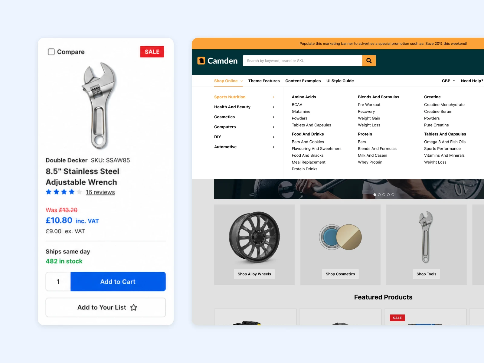 Designed for large catalogues
