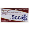 .5cc Advocate 30 gauge insulin syringes.