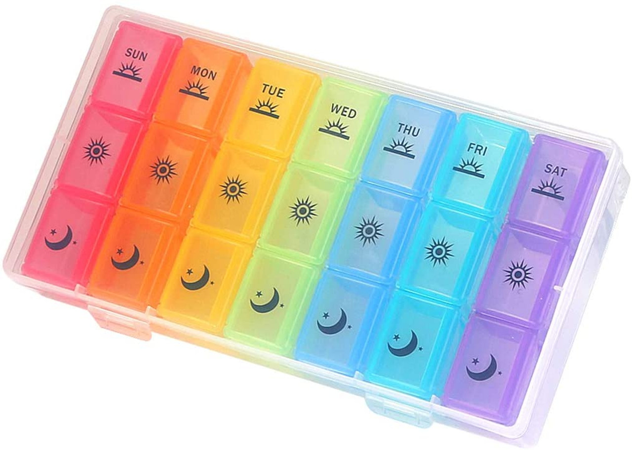 Seven day pill organizer