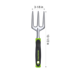 WORKPRO  Garden and Flowerbed Hand Fork, Heavy Duty Cast-Aluminum (Single Pack)