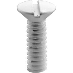 Switch Plate Cover Screw, 6-32 by 1/2 inch, White Painted, Pack of 1