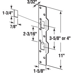 U 9427 |  Brass Plated Maximum Security Combination Strike