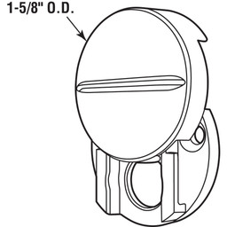 Fixed Door Viewer Privacy Cover, 1-5/8 in. Outside Diameter, Plastic Construction, Satin Gray Color (Single Pack)