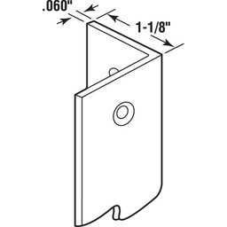 Corner Shield, Clear Vinyl, 1-1/8 by 1-1/8 by 96 inches, Pre-Drilled Mounting Holes