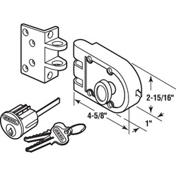 Bronze Deadlock, 666A, Single Cylinder, Angle Strike, Brass