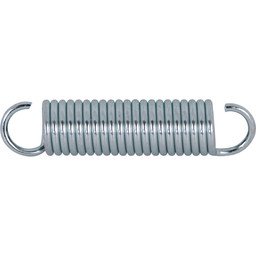 Extension Spring, 7/16 inch x 2 inches x .62, Steel, Single Loop, Open, Pack of 2