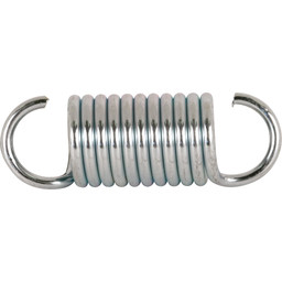 Extension Spring, 3/4 inch x 2-1/4 inches x .15, Steel, Single Loop, Open, Pack of 2