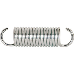 Extension Spring, 3/4 inch x 2-7/8 inches x .15 Wire Diameter, Spring Steel, Single Loop, Open, Pack of 2