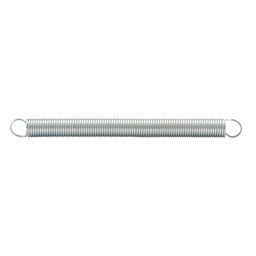 Extension Spring, 1/8 Inch x 1-1/2 Inches x .15, Steel, Single Loop, Closed, Pack of 2