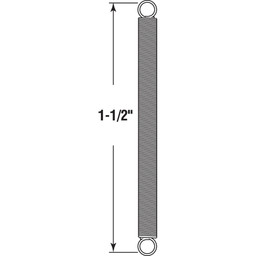 Extension Spring, 1/8 Inch x 1-1/2 Inches x .15, Steel, Single Loop, Closed, Pack of 2