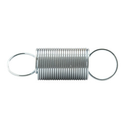 Extension Spring, 7/16 inch x 1-1/2 inches x .28 Wire Diameter, Spring Steel, Single Loop, Closed, Pack of 2
