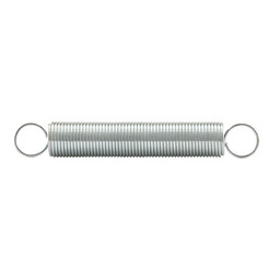 Extension Spring, 9/32 inch x 1-7/8 inches x .25 Wire Diameter, Spring Steel, Single Loop, Closed, Pack of 2