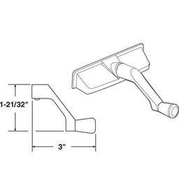 Truth EntryGard Cover & Crank Combination, White, 1 set per pkg.