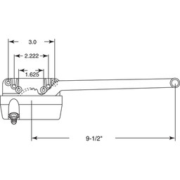 Casement Operator, 9-1/2 inch 
Single Arm, RH, Bronze, 1 per pkg.