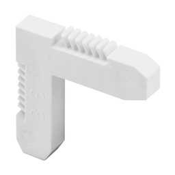 1/4 x 7/16 in. Screen Frame Corner, Rolled Lip Flange, Plastic