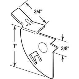 Knife Latches, 1 inch, Right-Hand, Aluminum, Mill, 25 per tub.