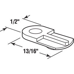 PL 14518 |  Flush Window Screen Clip, Molded Plastic, White
