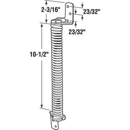 Self-Closing Gate Spring, 1 inch Steel, Black Finish, Adjustable