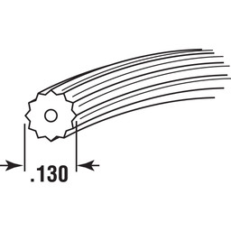 Screen Retainer Vinyl Spline, .13" Round, Gray, 5' per roll.