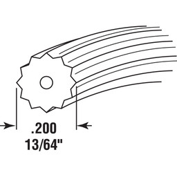 Screen Retainer Vinyl Spline, .2" Round, Gray, 25' per roll.