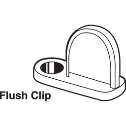 Flush, Diecast Screen Clip, White (100 Pack)