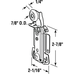 Mirrored Door Roller, Spring-Loaded, 7/8 in. Roller (2 Pack)