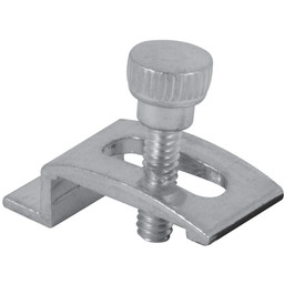 Storm Door Panel Clips, 1/4 inch , Aluminum, Mill, 8 per card