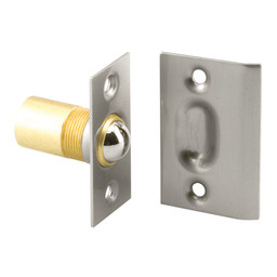 Solid Brass, Satin Nickel, Ball Bullet Catch and Strike (Single Pack)