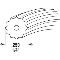 Screen Retainer Vinyl Spline, .25" Round, Gray, 675' per roll.