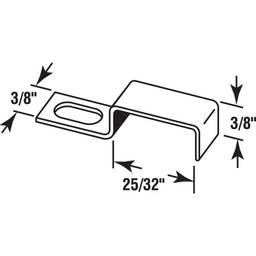 Screen Stretch Clips,  25/32 inch, Aluminum, Qty: 12 w/Screws