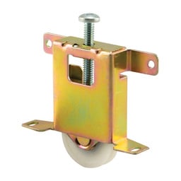 Steel and Nylon Mirror Door Roller Assembly with Stamped Steel Housing and Concave Plastic Wheel, 1-1/2 in. (Single Pack)