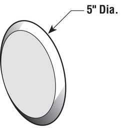 Wall Protector, 5 In. Textured, Self-Adhesive, Ivory Vinyl (5 Pack)