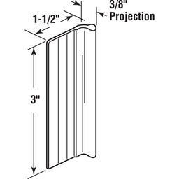 Sliding Mirror Door Diecast Pull, 3 in. Long, Chrome (Single Pack)