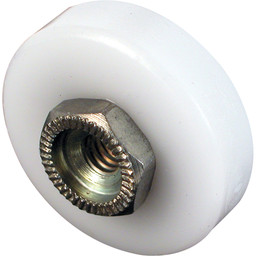 Shower Door Roller, 3/4 in. Outside Diameter, Plastic Wheel, Steel (10 Pack)
