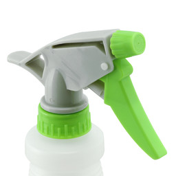 Trigger Sprayer Dispenser Bottles, 24-Ounce, 360 Degree Spray Position, White Translucent Plastic w/Red Trim (3 Pack)