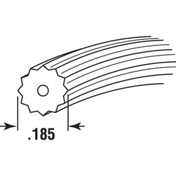 Screen Retainer Spline, 0.185 in., Vinyl, Black in Color, 1,320 ft. (1 Roll)