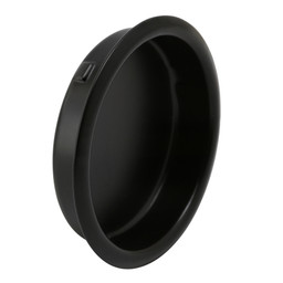 Closet Door Finger Pull, 1-3/4 in., Mate Black Finish (5 Pack)