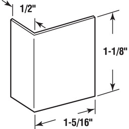 MP4213 |  Door Edge Guard, 1-5/16 in. x 1-1/8 in., Solid Brass Construction (5 Pack)