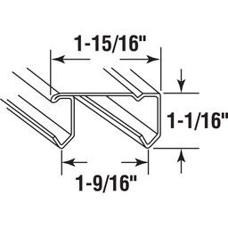 By- Pass Closet, 96 in. Track, Use with 2 and 3-Door Systems (1 Track)