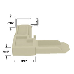 5/16 x 3/4 in., Screen Frame Corners, Plastic, Almond (50 Pack