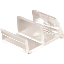 Clear Acrylic Shower Door Bottom Guide, Sterling (Single Pack)