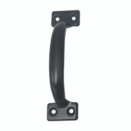 Gate Pull, 5-3/4 in., Steel Construction, Black Powder-Coated Finish (Single Pack)
