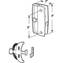 Latch and Pull, 3 in. H.C., Plastic Housing, Black, Steel Latch (Single Pack)