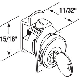 Mailbox Lock – Replacement, Multipurpose Mailbox Lock for Several Brands – ILCO 1003M Keyway, Opens Clockwise with 90º Rotation, Nickel Finish (1 Set)